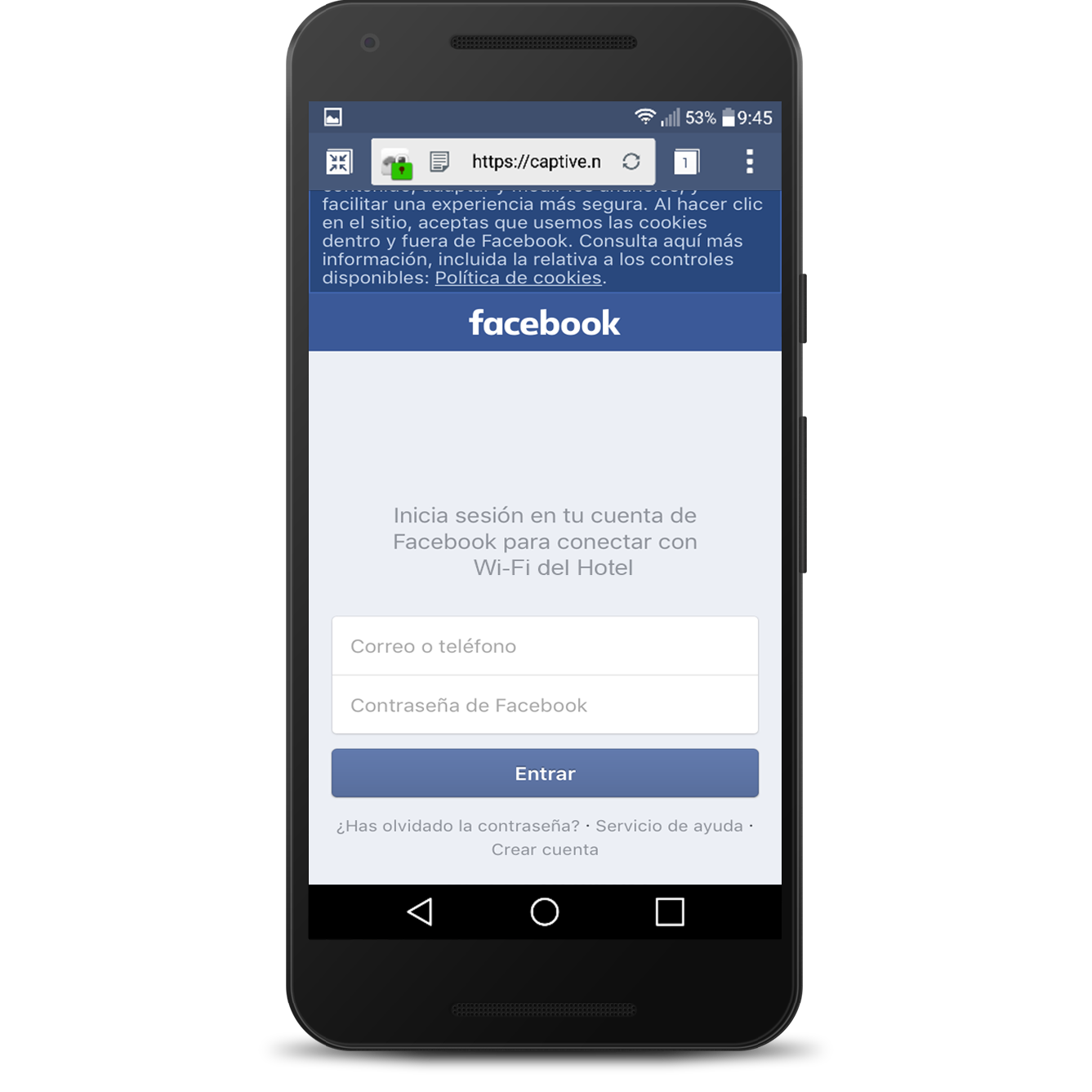 Facebook registration