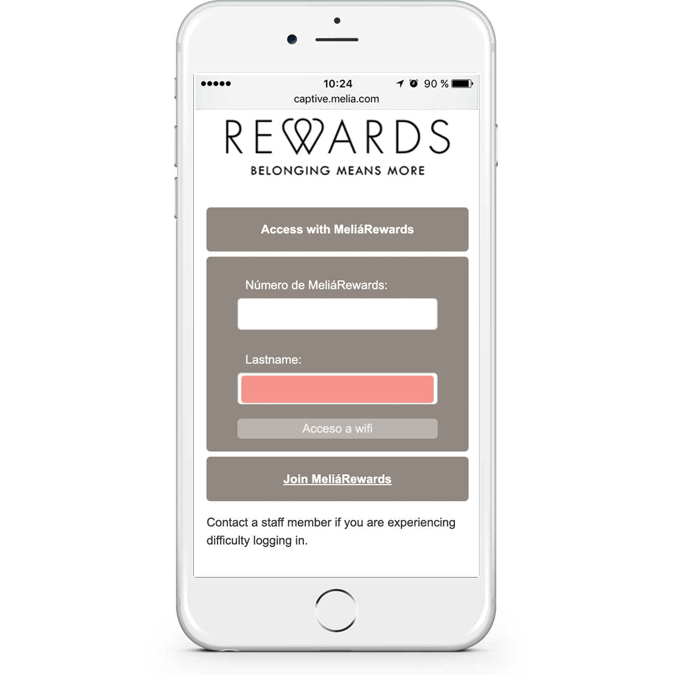 Access via melia rewards